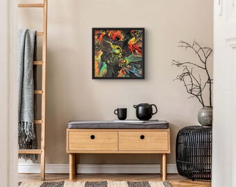 Follow The Rainbow - Acrylic Pour Painting - Printable Abstract Art