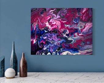 Princess Poppy :) one of a kind acrylic pour, wall art