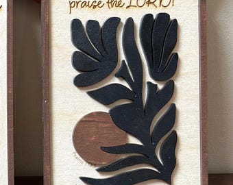 From the Rising Psalm 113:3  home, office, wall door decor, sig, digital download svg, Glowforge laser file, Bible, framed art, plants