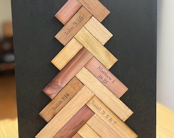 Wood Pallet Herringbone Tree - All Occassions Christmas, Fall, Family Tree