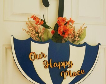 Umbrella Flower Holder SVG: Welcome Sign, Garden Decor (Digital Download)