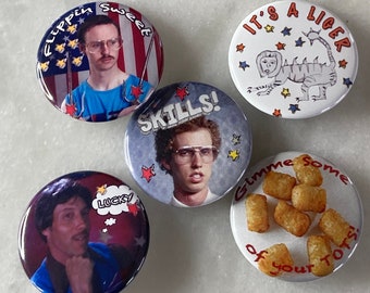 GOSH! Napoleon Dynamite 5 Button Set 1.5" Pins