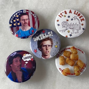 GOSH Napoleon Dynamite 5 Button Set 1.5 Pins image 1