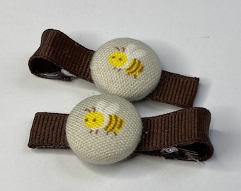 Honey Bees ….2 button hair clips