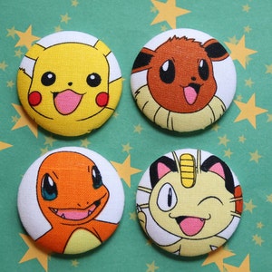 Pokemon Set of 4 JUMBO Magnets image 1