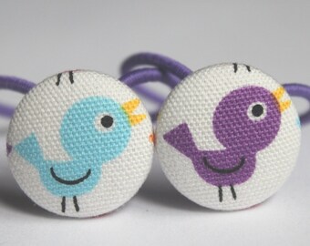 Rainbow Tweety Birds-------2 Ponytail Holders