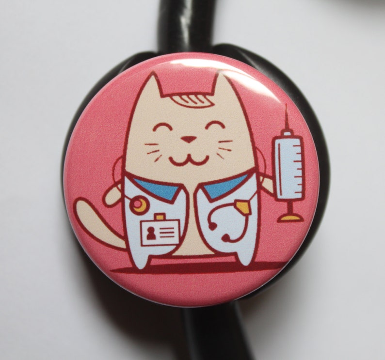Kawaii Doctor Nurse CATStethoscope ID Tag image 1