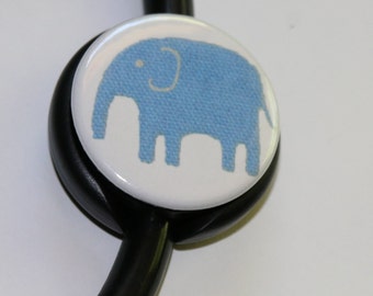 The ORIGINAL Stethoscope ID Tag---Blue MOD Elephant--