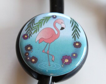 Die ORIGINAL Stethoskop ID Tag--Flamingo---