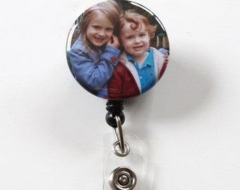 Custom Personalized PHOTO -Badge Clip