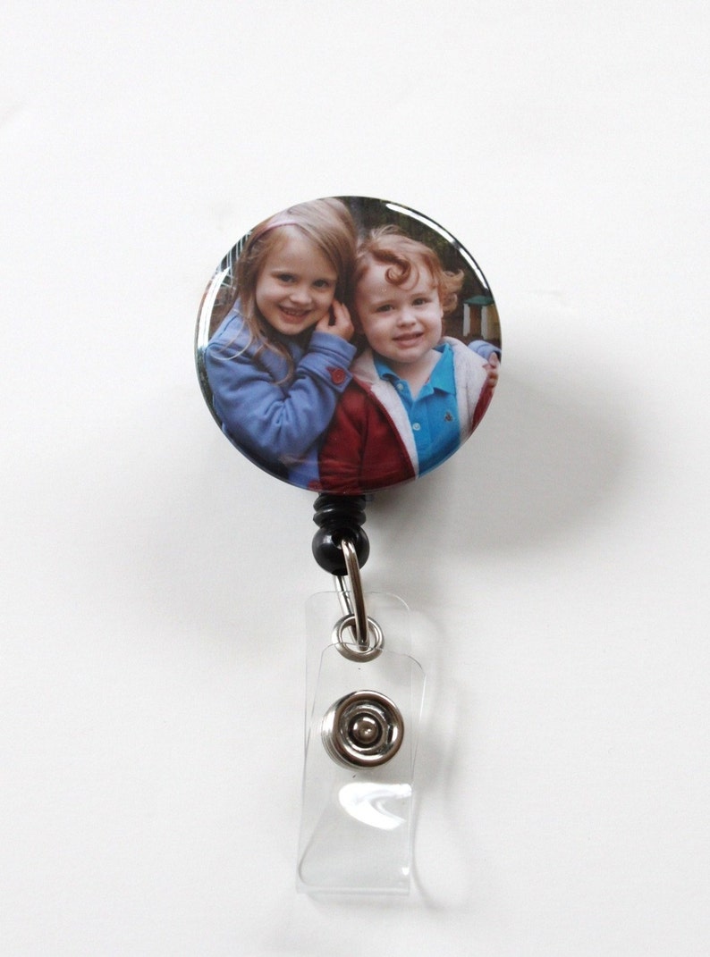 Custom Personalized PHOTO Badge Clip image 1