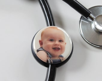 The ORIGINAL Stethoscope ID Tag--Custom Photo--