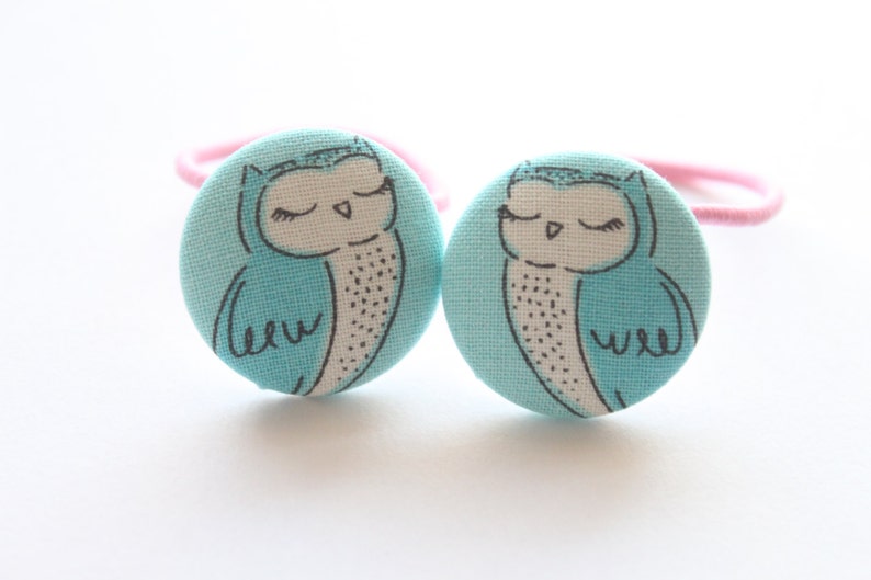 Sleepy OWLS2 ponytail holder set image 1