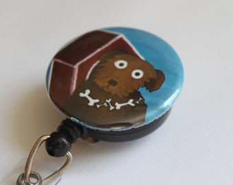 Cute DOG.. BADGE REEL