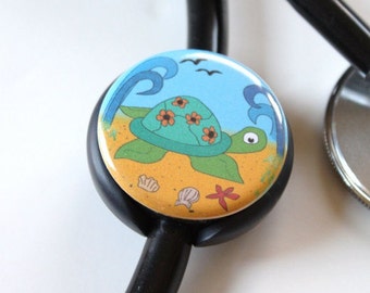 The ORIGINAL Stethoscope ID Tag---Sea Turtle--