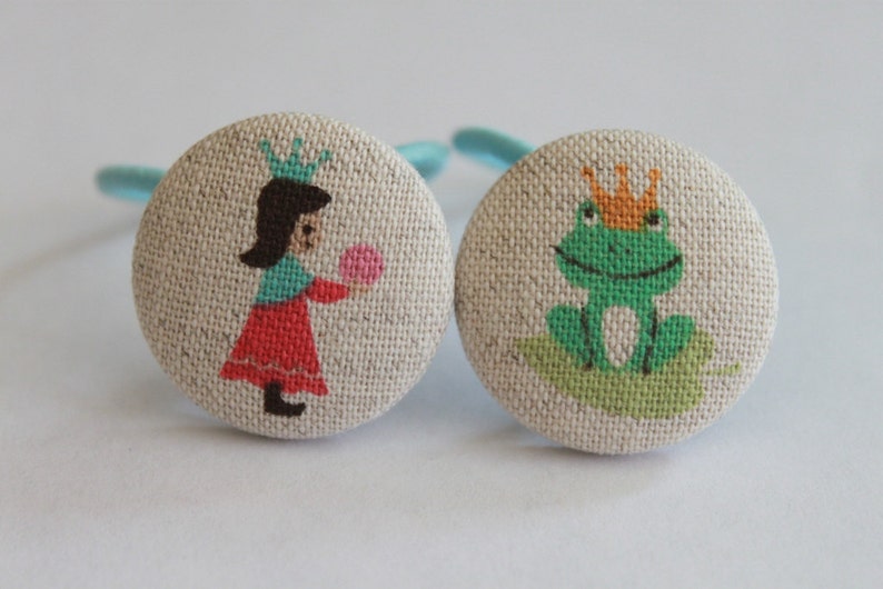 Fairytale Frog and Princess2 ponytail holders image 1