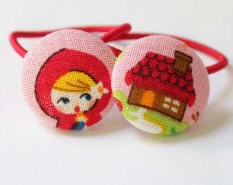 Little Red Riding Hood and Grandmother's House-------2 ponytail holders