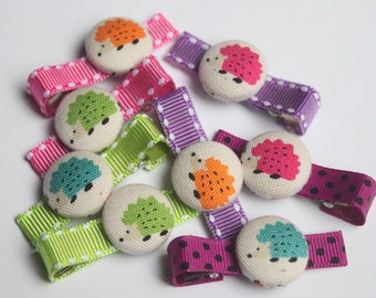 Rainbow Hedgehogs...........2 HAIR Clips