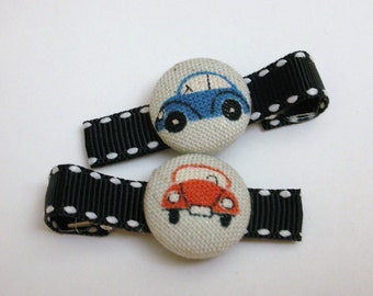Vintage VW Bug --2 Button Hair Clips