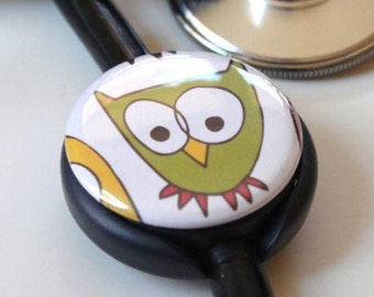 The ORIGINAL Stethoscope ID Tag--Cool Owl--