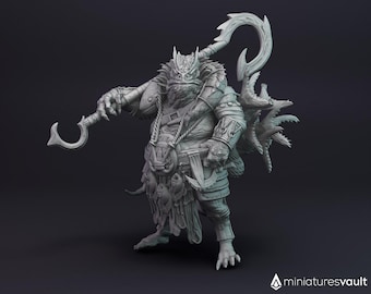 Slaad Whaler / Hunter / Ranger / Pirate - miniature for Dungeons & Dragons 5E, tabletop RPG, wargames and board games