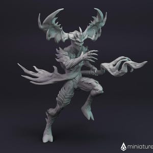 Cursed Dryad Warrior / Faun / Fey - miniature for Dungeons & Dragons 5E, tabletop RPG, wargames and board games