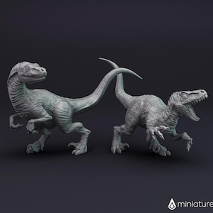 Velociraptor Set / Dinosaur - miniatures for Dungeons & Dragons 5E, tabletop RPG, wargames and board games