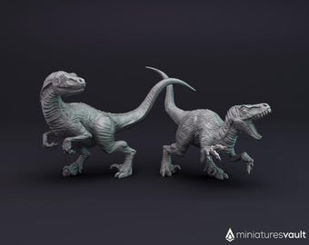 Velociraptor Set / Dinosaur - miniatures for Dungeons & Dragons 5E, tabletop RPG, wargames and board games