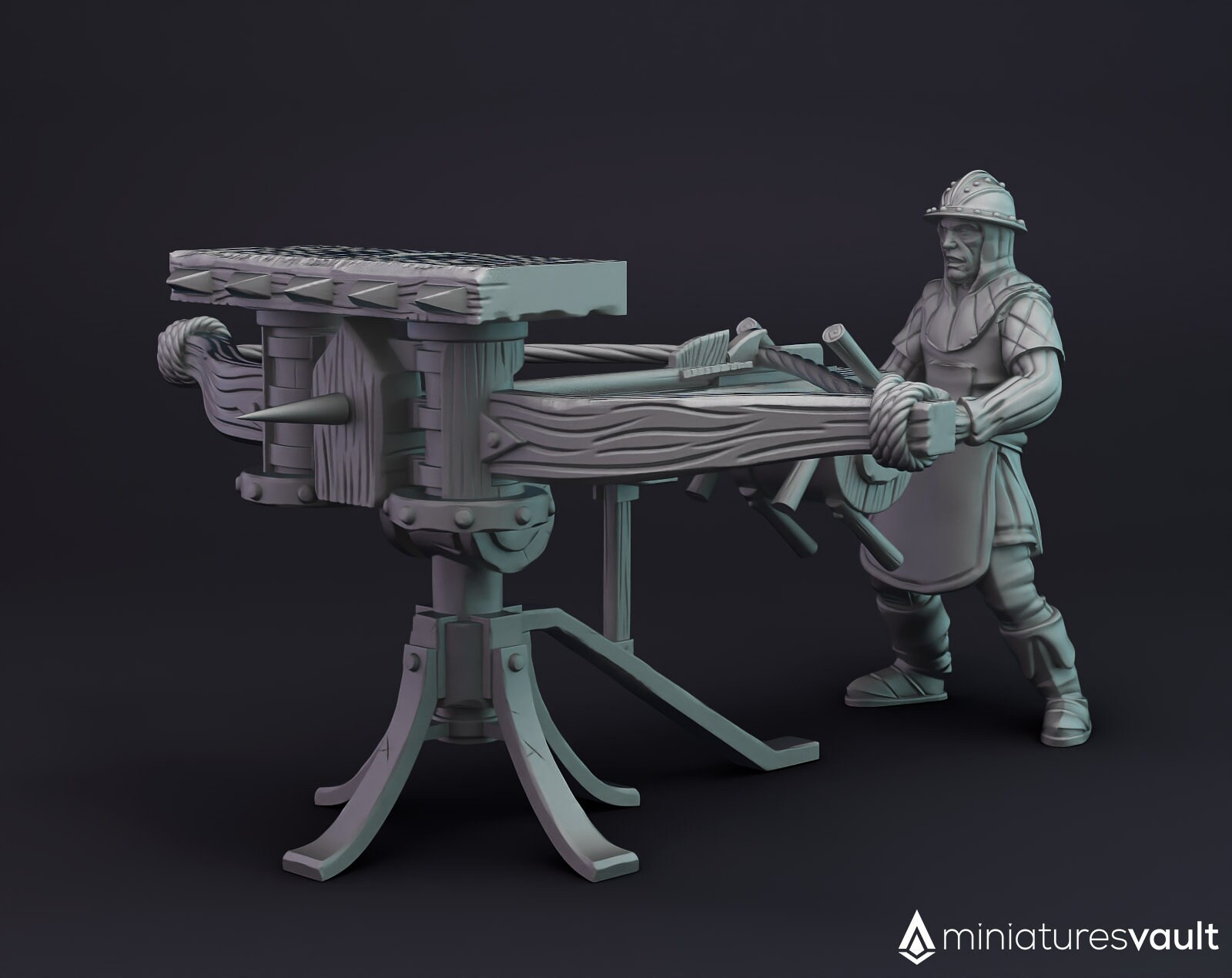 Ballista with Crewman / Bolt Thrower - miniatuur voor Dungeons & Dragons 5E, tabletop RPG, wargames en bordspellen