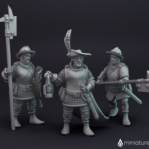 Watchman Patrol / Guards - miniatures for Dungeons & Dragons 5E, tabletop RPG, wargames and board games