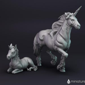 Unicorn Set / Magical Beast- miniatures for Dungeons & Dragons 5E, tabletop RPG, wargames and board games