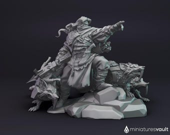Dire Rats Tamer - miniatures for Dungeons & Dragons 5E, tabletop RPG, wargames and board games