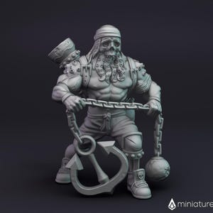 Cursed Bucaneer / Undead Pirate - miniature for Dungeons & Dragons 5E, tabletop RPG, wargames and board games