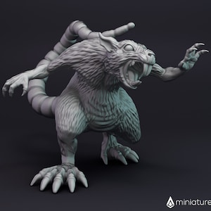 Wererat / Ratfolk / Skaven - miniature for Dungeons & Dragons 5E, tabletop RPG, wargames and board games