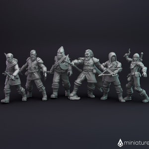 Banditen / Räuber / Straßenräuber - Miniaturen für Dungeons & Dragons 5E, Tabletop RPG, Kriegsspiele und Brettspiele