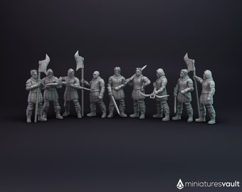 City Guards / Town Militia - miniatures for Dungeons & Dragons 5E, tabletop RPG, wargames and board games