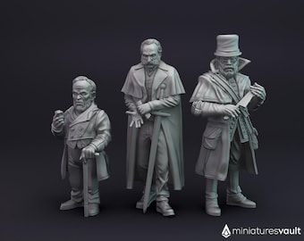 Gentlemen Gang / Nobles / Investigators - miniaturen voor Dungeons & Dragons 5E, tabletop RPG, wargames en bordspellen