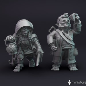 Halfling Rogues / Thiefs / Spies - miniatures for Dungeons & Dragons 5E, tabletop RPG, wargames and board games