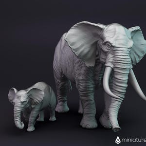 Elephant Set - miniatures for Dungeons & Dragons 5E, tabletop RPG, wargames and board games