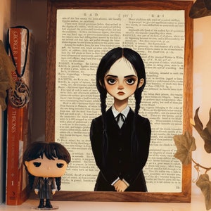 Wednesday Addams Art Print / Family Addams / Fall/ Halloween Art Print / Halloween Decoration / Wall Art / Wall Décor / Halloween Poster