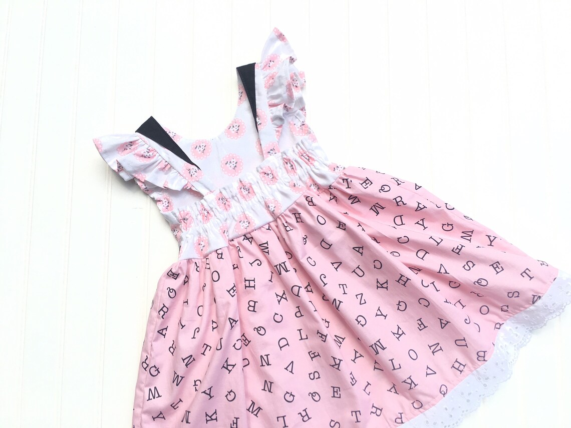 Girls Alphabet Dress Toddler Alphabet Dress Girls Preschool Etsy