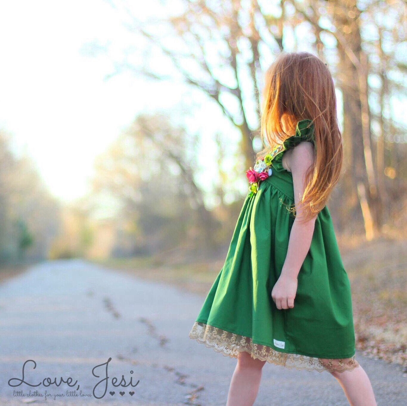 Girls Green Dress Toddler Green Dress Baby Green Dress Baby Etsy