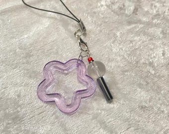 BTS - Army Bomb with purple star charms/straps for phone cases, ear buds cases, keys or bags.