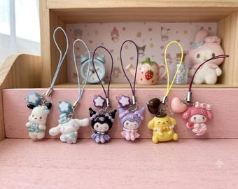 Sanrio characters straps for phone, air buds case, pencil case, bag or keys.