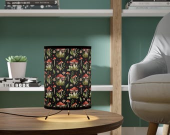 Mushroom Lamp | Mushroom Light | Dark Cottagecore Desk Lamp | Mushroom Table Lamp | Mushroom Bedside Lamp | Dorm Lamp