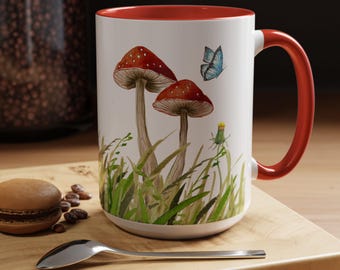 Goblincore Mushroom Mug | Mushroom Decor | Magic Mushroom | Mushroom Gifts | Cottagecore Mushroom | Mushroom Lover Gifts | Whimsigoth Decor