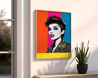 Plakat lesbijski | Maksymalistyczna sztuka ścienna | Sztuka lesbijska | Dekoracja dopaminowa | Sztuka queer | Sztuka ścienna lesbijska | Modna sztuka ścienna | Kolorowa sztuka ścienna
