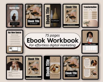 Canva Ebook Template for Coaches | Lead Magnet Template | Course Workbook | Editable Ebook | Minimalist Ebook for Small Businesses