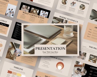 Pitch Deck Template, Canva Proposal, Business Presentation, Marketing Strategy Template, Business Coach