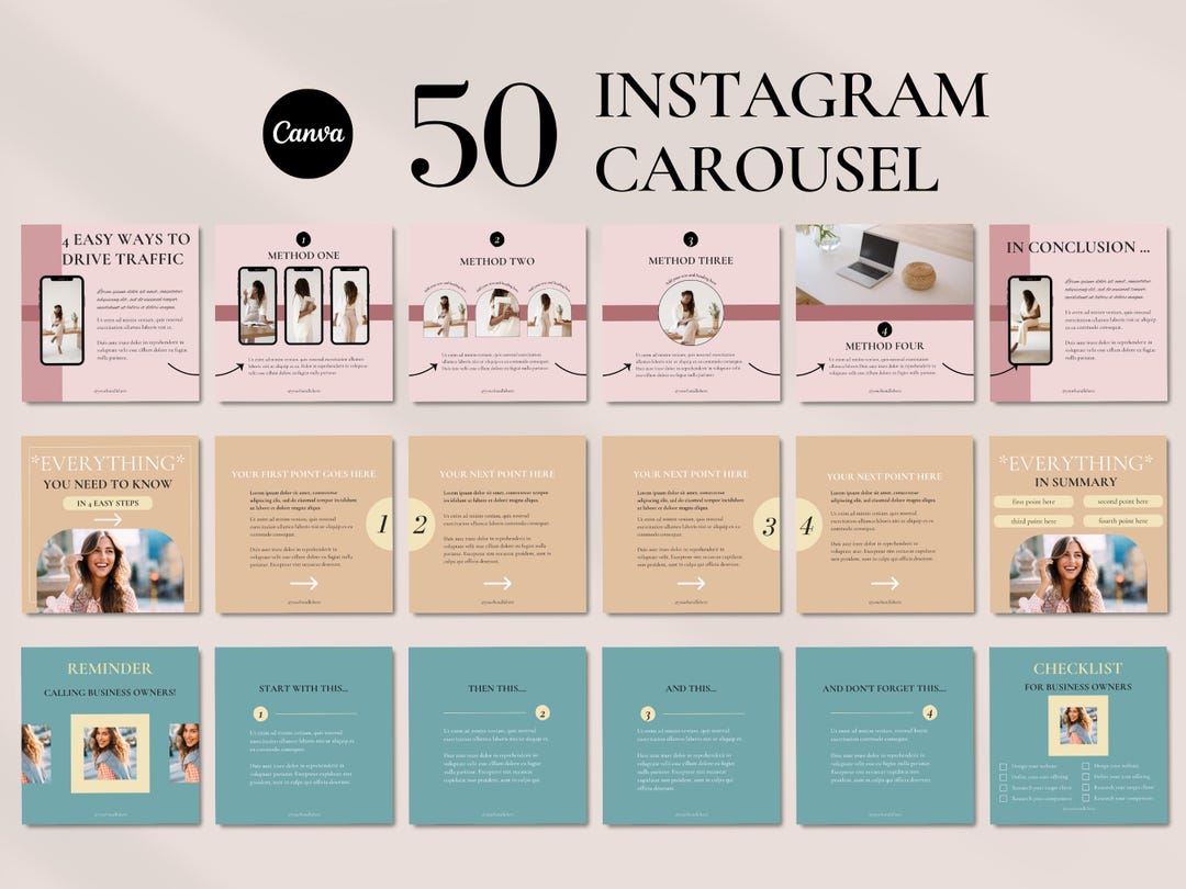 Canva Carousel Templates for Coaches | Instagram Carousel Template ...